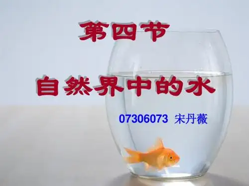 自然界中的水