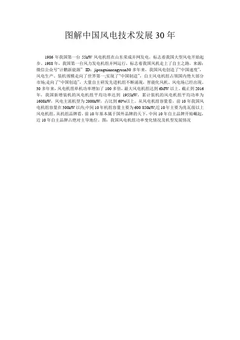 图解中国风电技术发展30年