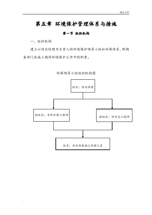 环境保护管理体系与措施模板