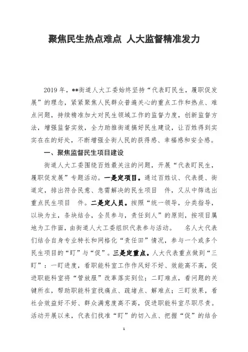 2019年度人大工作总结
