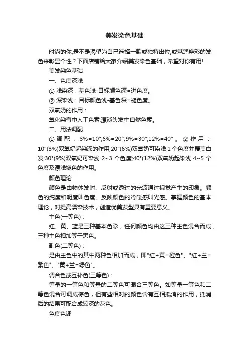美发染色基础