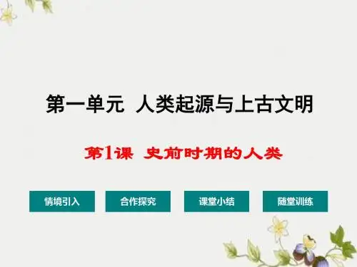 【初中历史】史前时期的人类ppt优秀课件6 华东师大版