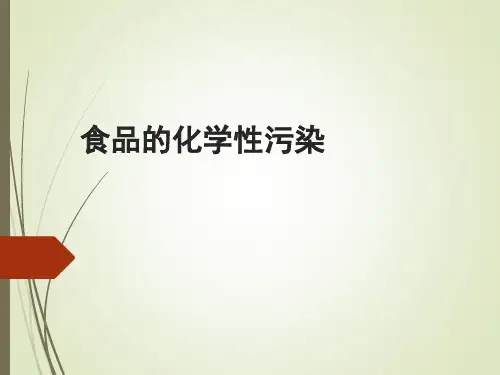 环境与化学 食品的化学性污染