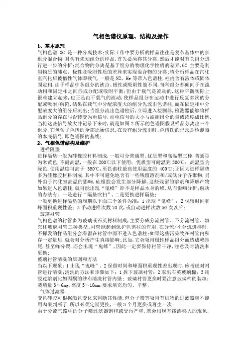 气相色谱仪原理结构及操作