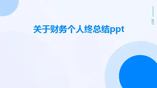 关于财务个人终总结ppt