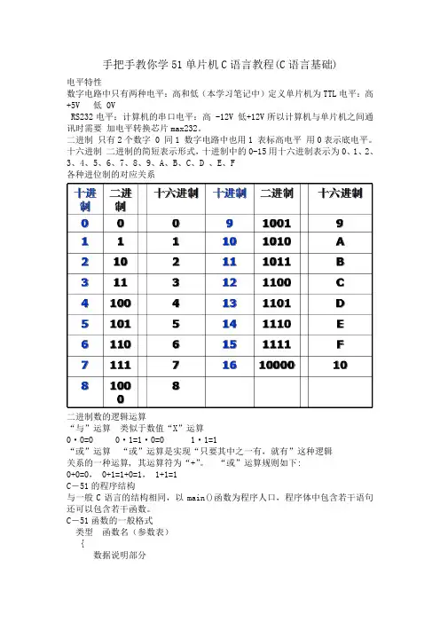 51单片机C语言教程