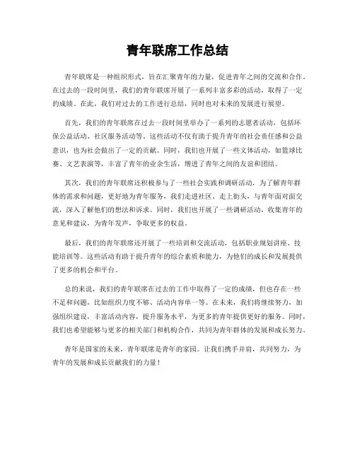 青年联席工作总结