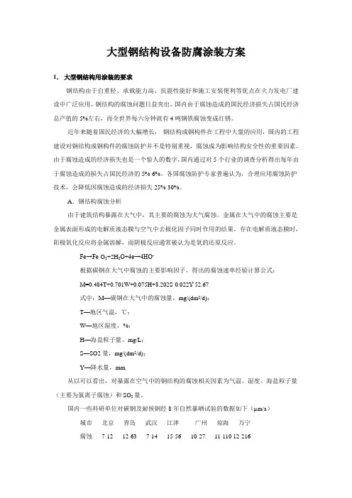 大型钢结构防腐涂装方案