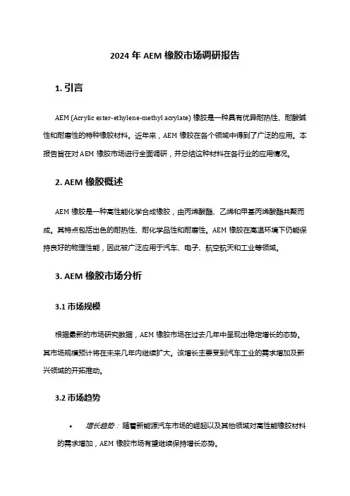 2024年AEM橡胶市场调研报告