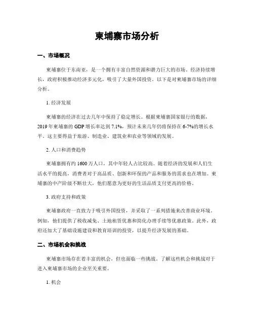 柬埔寨市场分析