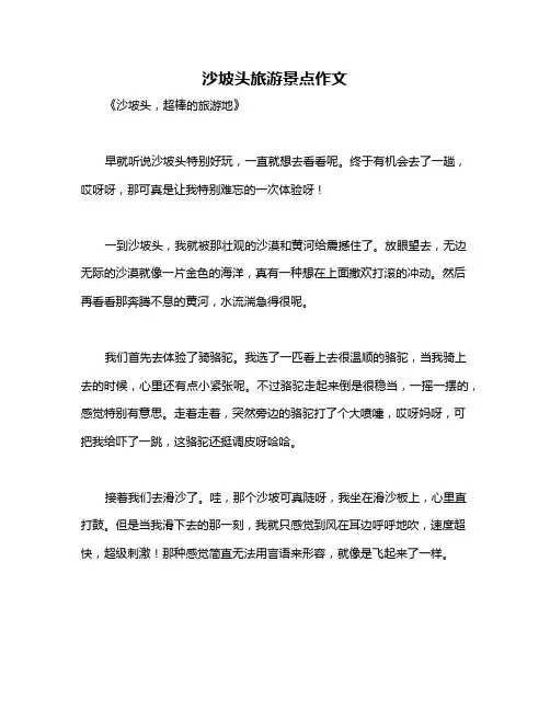 沙坡头旅游景点作文