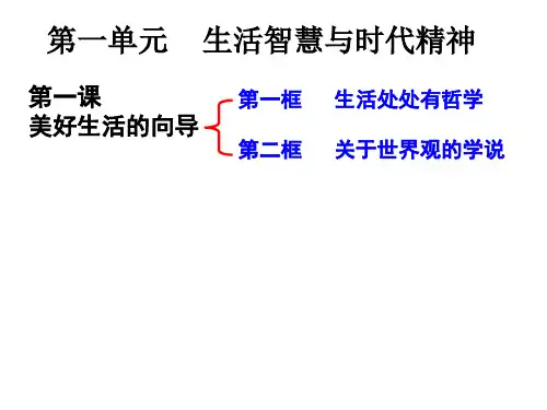 人教版高中政必修四1.1 生活处处有哲学(共17张PPT)