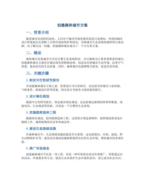 创建森林城市方案