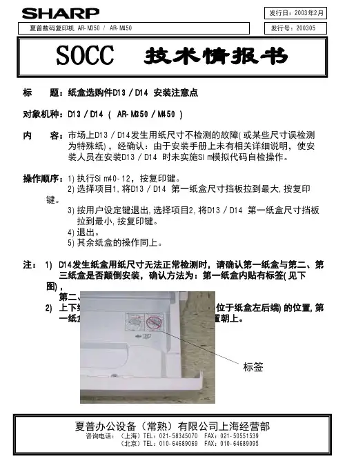 SHARP AR-M350 AR-M450数码复印机 说明书
