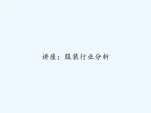 讲座：服装行业分析 PPT