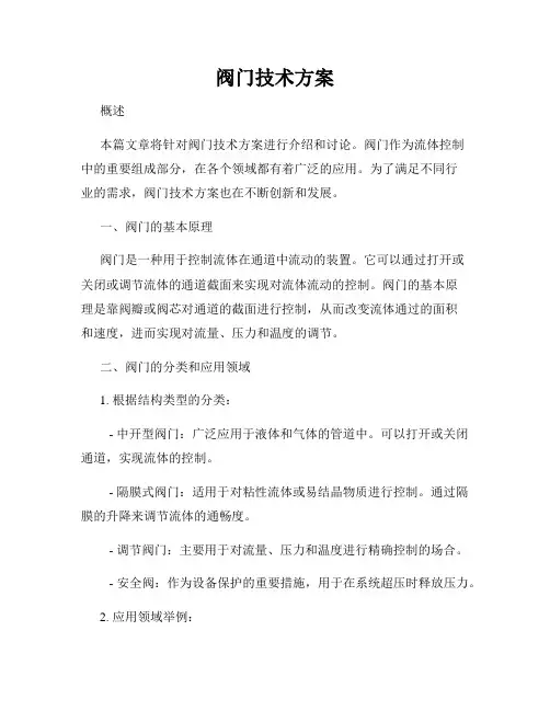 阀门技术方案