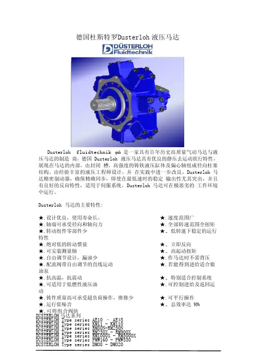 德国杜斯特罗Dusterloh液压马达