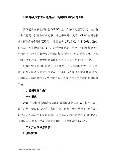 2018美国消费品安全委员会(CPSC(CPSA)CPSC