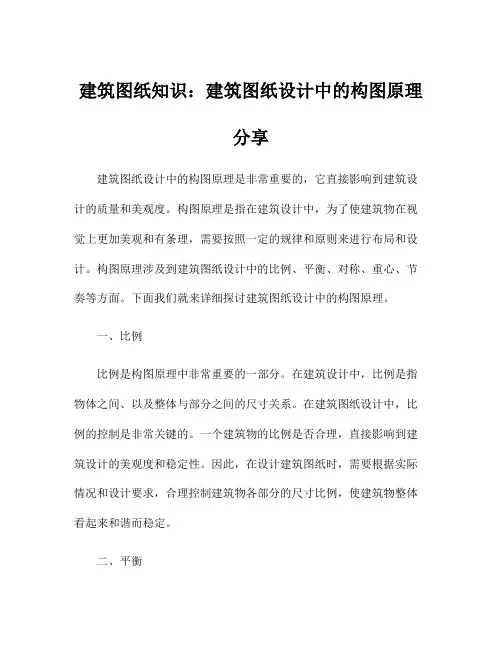 建筑图纸知识：建筑图纸设计中的构图原理分享