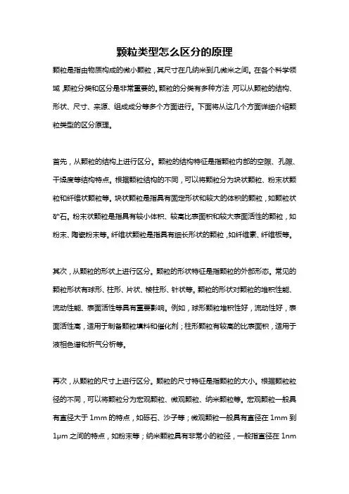 颗粒类型怎么区分的原理