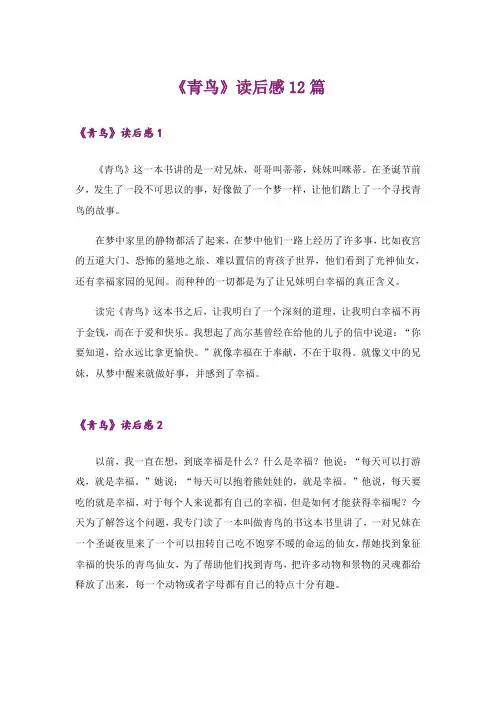 《青鸟》读后感12篇