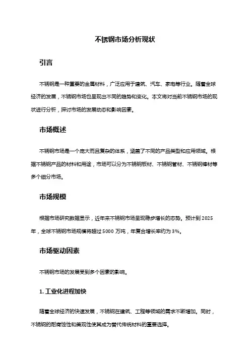 2024年不锈钢市场分析现状