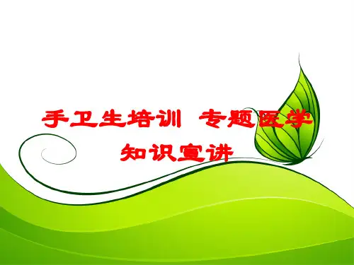 手卫生培训-专题医学知识宣讲培训课件