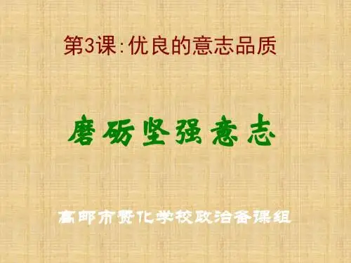 磨砺坚强意志课件