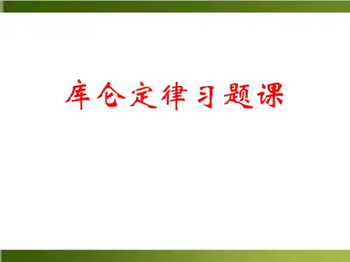 新【人教版材】库仑定律精品教学PPT1