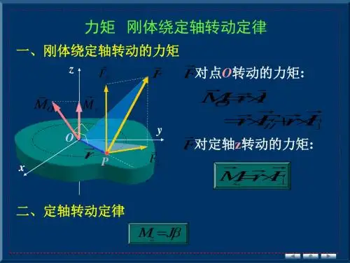 力矩 刚体绕定轴转动定律-精品文档
