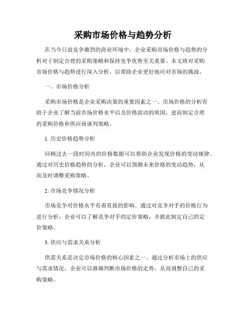 采购市场价格与趋势分析