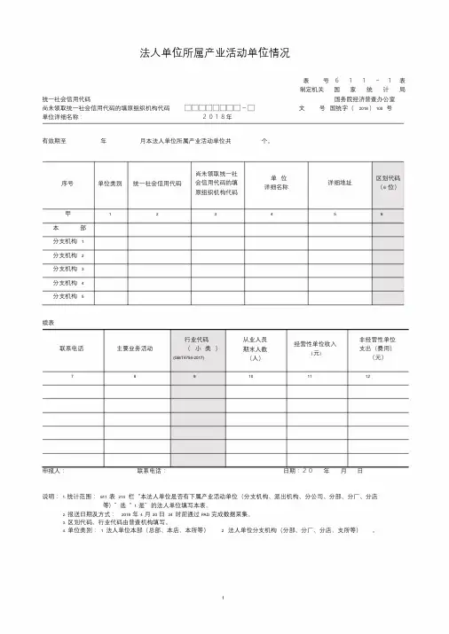 非一套表企业法人主要经济指标--空白表课件.doc