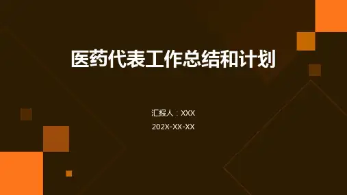 医药代表工作总结和计划PPT
