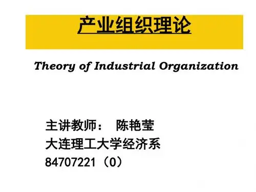 产业组织理论 大连理工大学经济系【精选】