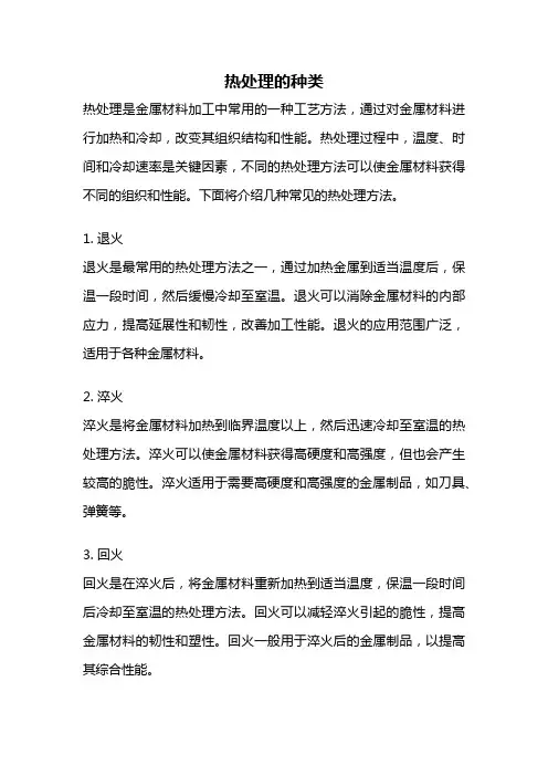 热处理的种类