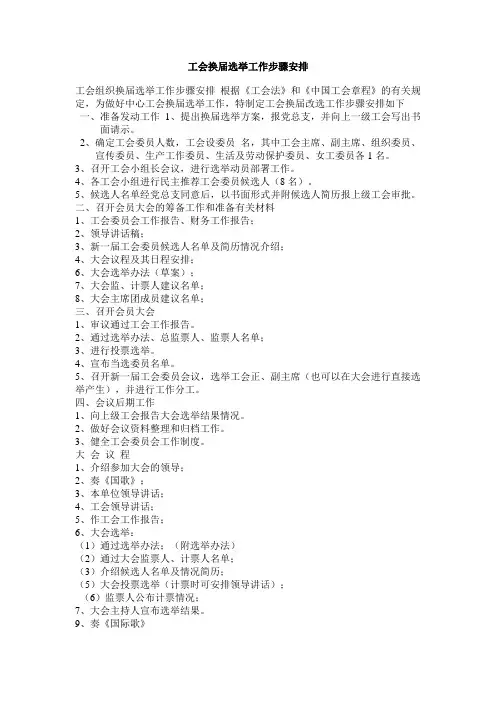 工会选举流程