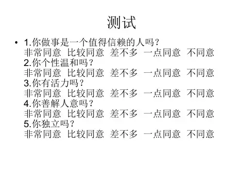 人力资源调查测试问卷test