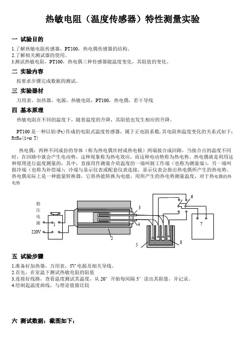 热敏电阻温度传感器