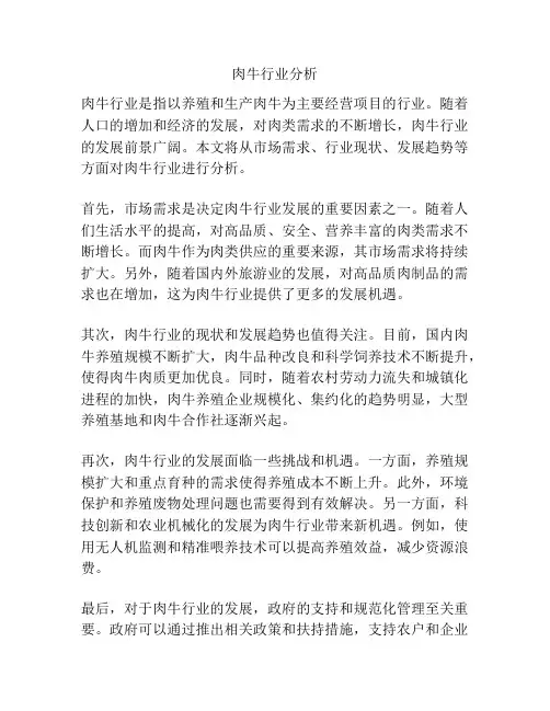 肉牛行业分析