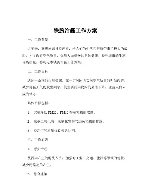 铁腕治霾工作方案
