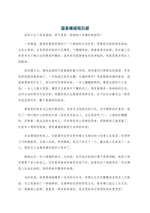 道真傩城观后感