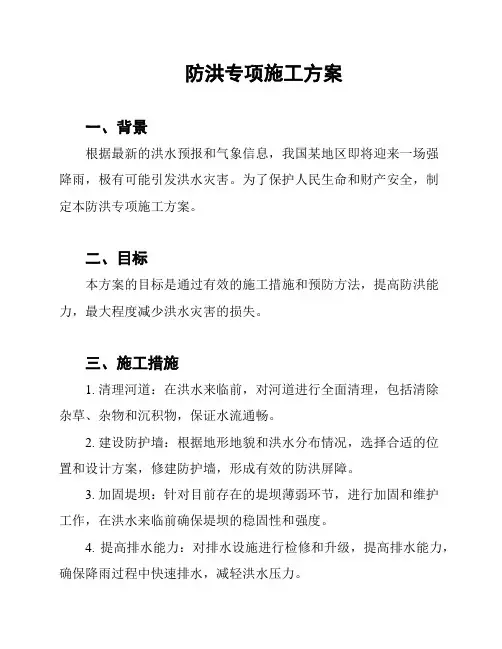 防洪专项施工方案