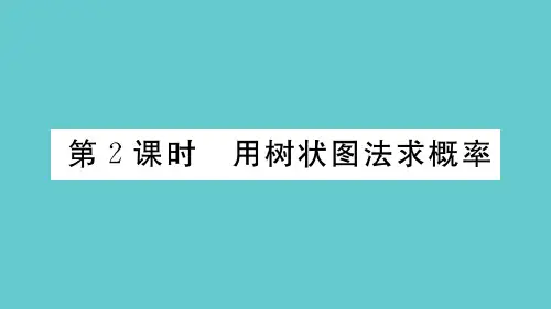 人教版数学九年级上册：25.2   第2课时 用树状图法求概率  习题课件(含答案)(共23张PPT)