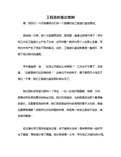 工程造价鉴定案例