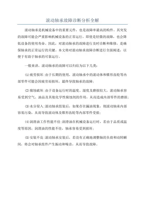 滚动轴承故障诊断分析全解
