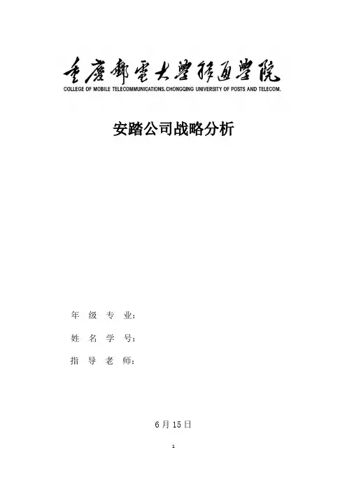 (战略管理)企业战略管理课程设计