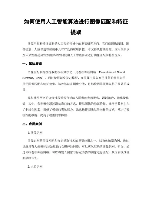如何使用人工智能算法进行图像匹配和特征提取