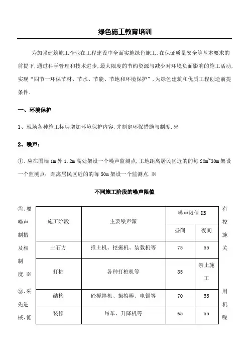 绿色建筑施工教育培训