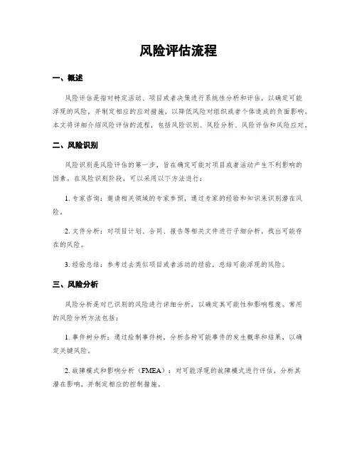 风险评估流程