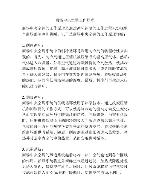 商场中央空调工作原理